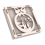 Rama din Placaj de Albasia pentru Muschi sau Licheni - Glob cu Lumanari - 200x200x20 mm