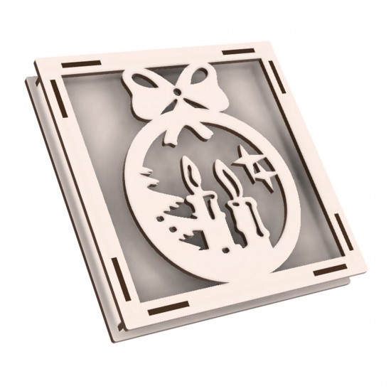 Rama din Placaj de Albasia pentru Muschi sau Licheni - Glob cu Lumanari - 200x200x20 mm Rama din Placaj de Albasia pentru Muschi sau Licheni - Glob cu Lumanari - 200x200x20 mm