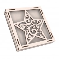 Rama din Placaj de Albasia pentru Muschi sau Licheni - Stea - S1 - 200x200x20 mm