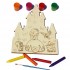 Plansa din Lemn pentru Colorat cu Figurine Detasabile - Castel cu Printesa