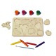 Plansa din Lemn pentru Colorat cu Figurine Detasabile - Fructe