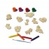 Set 10 figurine din Lemn pentru Colorat - Animalute Salbatice