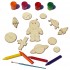Set 10 figurine din Lemn pentru Colorat - Elemente Spatiale