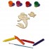 Set 2 figurine din Lemn pentru Colorat - Sirena si Pestisor