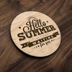 Set Suporturi Pahare Hello Summer - 4 buc