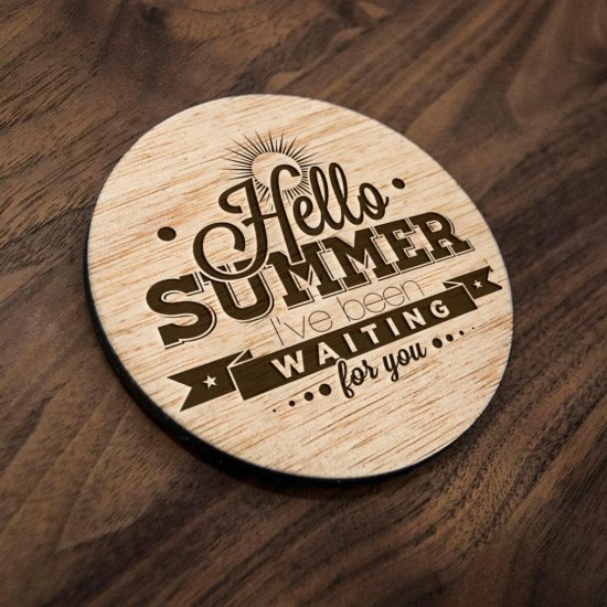 Set Suporturi Pahare Hello Summer - 4 buc