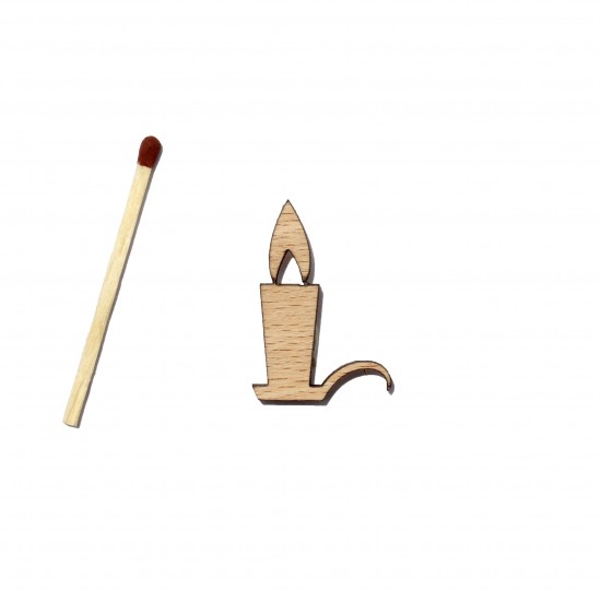 Figurina Lumanare Halloween din Lemn - L01 - 21x30 mm