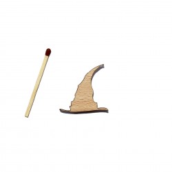 Figurina Palarie Vrajitoare din Lemn - P01 - 30x30 mm