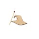Figurina Palarie Vrajitoare din Lemn - P04 - 50x29 mm
