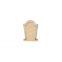 Figurina Piatra de Mormant din Lemn - P02 - 30x22 mm