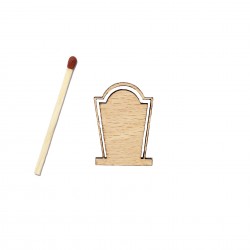 Figurina Piatra de Mormant din Lemn - P02 - 30x22 mm