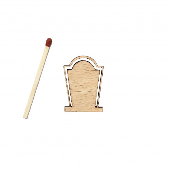 Figurina Piatra de Mormant din Lemn - P02 - 30x22 mm Figurina Piatra de Mormant din Lemn - P02 - 30x22 mm