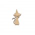 Figurina Pisica Halloween din Lemn - PH01 - 40x23 mm