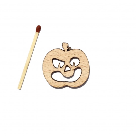 Figurina Dovleac Halloween din Lemn - D11 - 30x30 mm