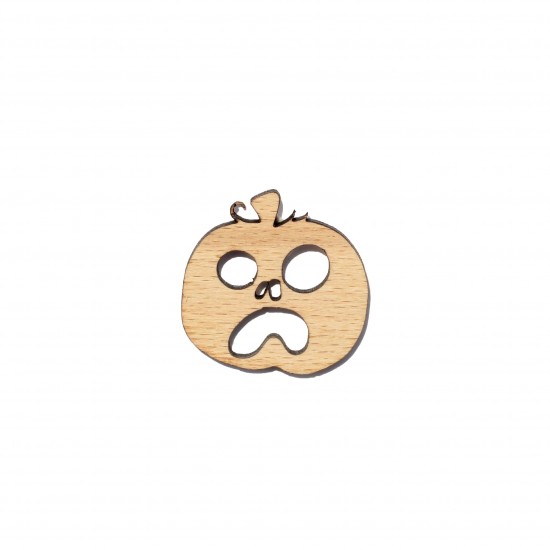 Figurina Dovleac Halloween din Lemn - D12 - 30x30 mm