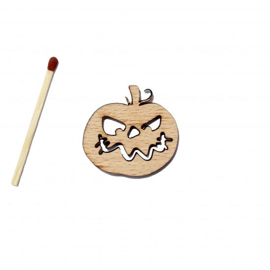 Figurina Dovleac Halloween din Lemn - D14 - 30x30 mm