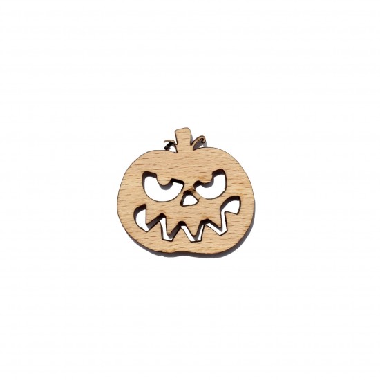 Figurina Dovleac Halloween din Lemn - D17 - 30x30 mm