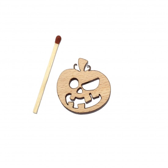 Figurina Dovleac Halloween din Lemn - D18 - 30x30 mm