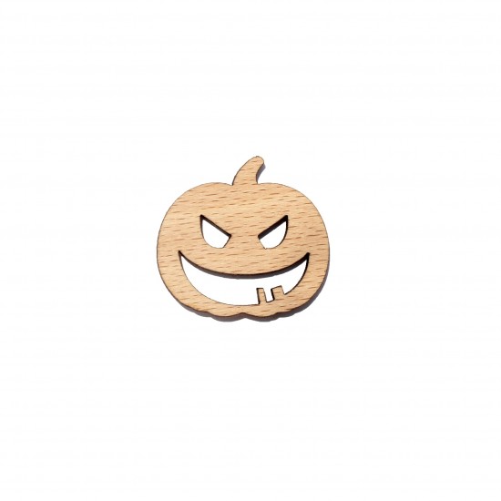 Figurina Dovleac Halloween din Lemn - D20 - 30x30 mm