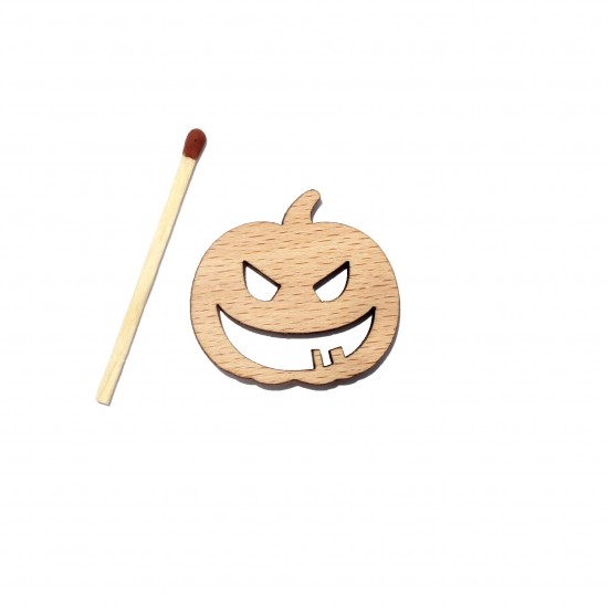 Figurina Dovleac Halloween din Lemn - D20 - 30x30 mm