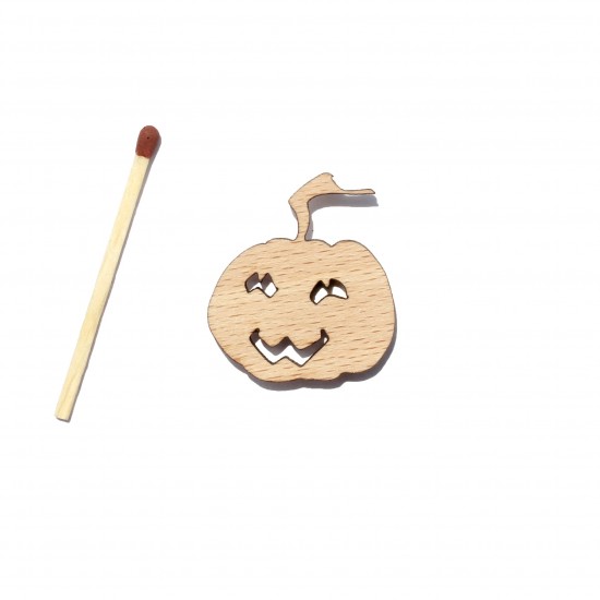 Figurina Dovleac Halloween din Lemn - D03 - 30x30 mm