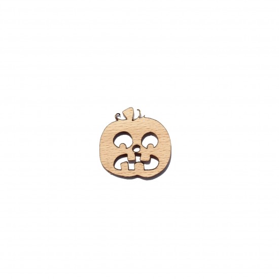 Figurina Dovleac Halloween din Lemn - D04 - 30x30 mm