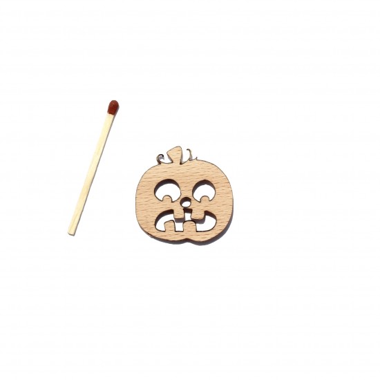 Figurina Dovleac Halloween din Lemn - D04 - 30x30 mm