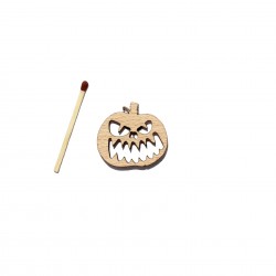 Figurina Dovleac Halloween din Lemn - D05 - 30x30 mm