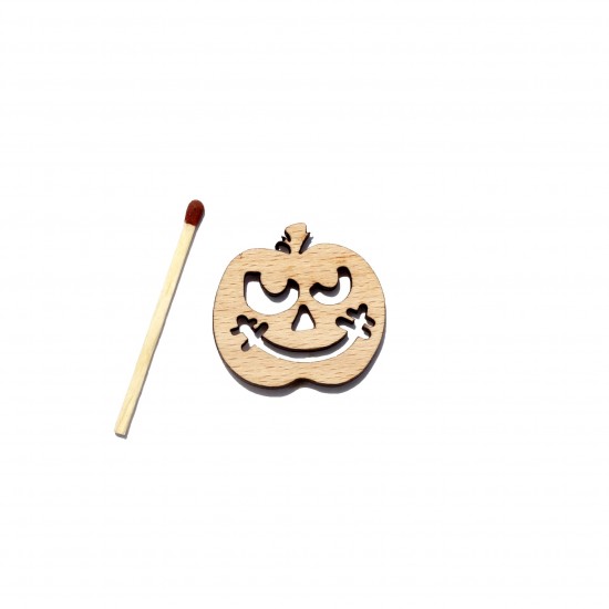Figurina Dovleac Halloween din Lemn - D06 - 30x30 mm