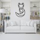 Decoratiune Geometrica de Perete din Lemn - Vulpe - 87x58 cm