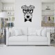 Decoratiune Geometrica de Perete din Lemn - Catel - 76x58 cm