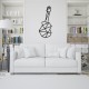 Decoratiune Geometrica de Perete din Lemn - Chitara - 88x36 cm