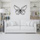 Decoratiune Geometrica de Perete din Lemn - Fluture - 79x58 cm