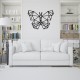 Decoratiune Geometrica de Perete din Lemn - Fluture - 80x58 cm