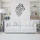 Decoratiune Geometrica de Perete din Lemn - Leopard - 82x58 cm
