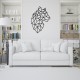 Decoratiune Geometrica de Perete din Lemn - Jaguar - 82x58 cm