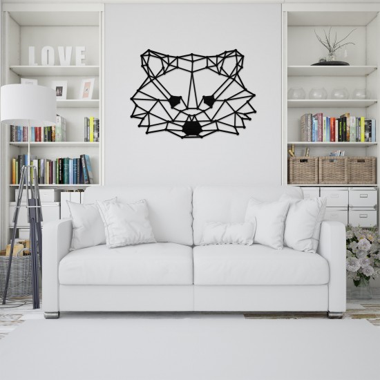 Decoratiune Geometrica de Perete din Lemn - Raton - 82x58 cm