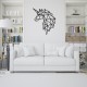 Decoratiune Geometrica de Perete din Lemn - Unicorn - 75x65 cm