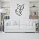 Decoratiune Geometrica de Perete din Lemn - Vulpe - 75x58 cm