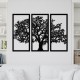 Tablou din 3 piese - Solid Tree - Negru - 130x90 cm