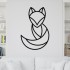 Decoratiune Geometrica de Perete din Lemn - Vulpe - 87x58 cm
