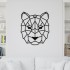 Decoratiune Geometrica de Perete din Lemn - Cap de Tigru - 68x58 cm