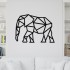 Decoratiune Geometrica de Perete din Lemn - Elefant - 80x58 cm