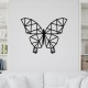 Decoratiune Geometrica de Perete din Lemn - Fluture - 76x58 cm