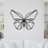 Decoratiune Geometrica de Perete din Lemn - Fluture - 79x58 cm