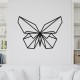 Decoratiune Geometrica de Perete din Lemn - Fluture - 79x58 cm