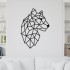 Decoratiune Geometrica de Perete din Lemn - Leopard - 82x58 cm