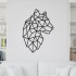 Decoratiune Geometrica de Perete din Lemn - Jaguar - 82x58 cm