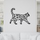 Decoratiune Geometrica de Perete din Lemn - Pisicuta - 73x58 cm
