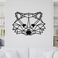 Decoratiune Geometrica de Perete din Lemn - Raton - 82x58 cm